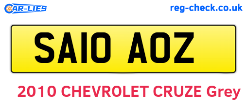 SA10AOZ are the vehicle registration plates.