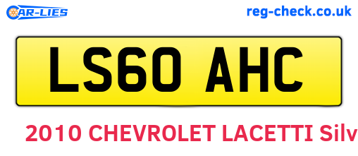 LS60AHC are the vehicle registration plates.