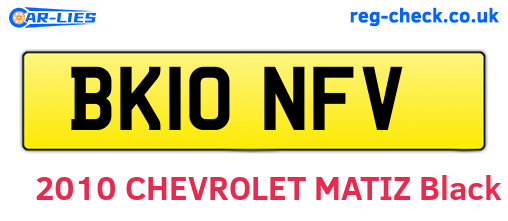 BK10NFV are the vehicle registration plates.