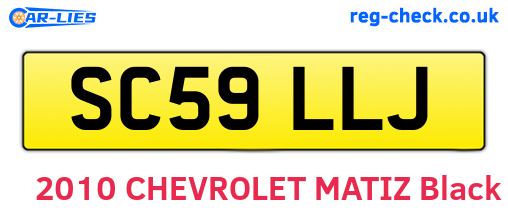 SC59LLJ are the vehicle registration plates.