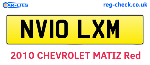 NV10LXM are the vehicle registration plates.