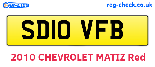SD10VFB are the vehicle registration plates.