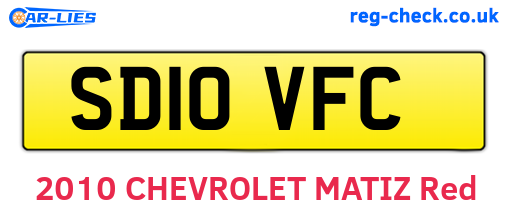 SD10VFC are the vehicle registration plates.