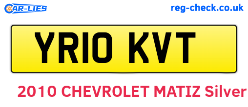 YR10KVT are the vehicle registration plates.