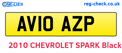 AV10AZP are the vehicle registration plates.