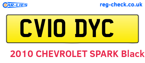 CV10DYC are the vehicle registration plates.