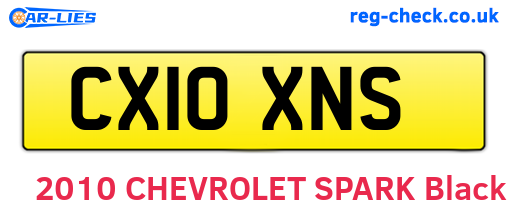 CX10XNS are the vehicle registration plates.