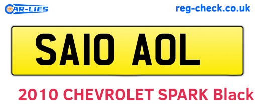 SA10AOL are the vehicle registration plates.