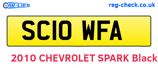 SC10WFA are the vehicle registration plates.