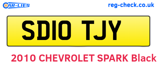 SD10TJY are the vehicle registration plates.