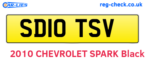 SD10TSV are the vehicle registration plates.