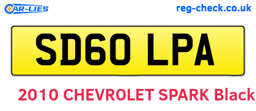 SD60LPA are the vehicle registration plates.