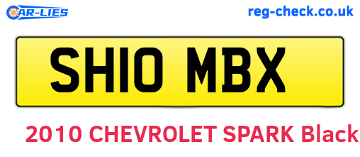 SH10MBX are the vehicle registration plates.