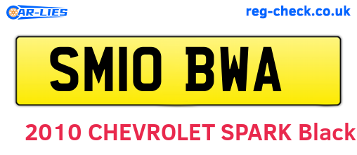 SM10BWA are the vehicle registration plates.