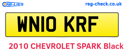 WN10KRF are the vehicle registration plates.