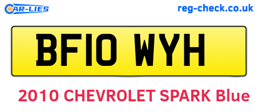 BF10WYH are the vehicle registration plates.