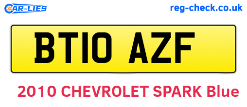 BT10AZF are the vehicle registration plates.