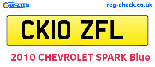 CK10ZFL are the vehicle registration plates.