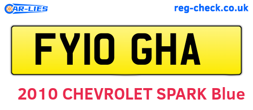 FY10GHA are the vehicle registration plates.