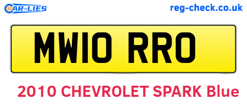 MW10RRO are the vehicle registration plates.