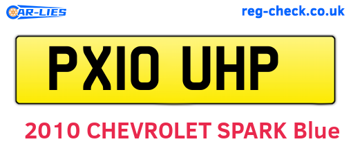 PX10UHP are the vehicle registration plates.