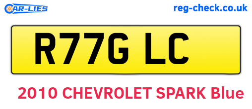 R77GLC are the vehicle registration plates.