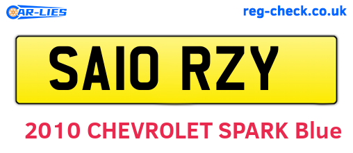 SA10RZY are the vehicle registration plates.