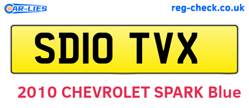 SD10TVX are the vehicle registration plates.