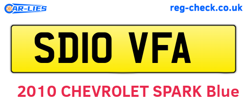 SD10VFA are the vehicle registration plates.