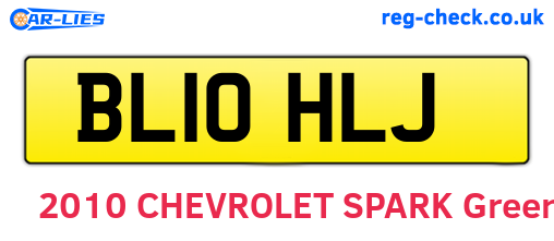 BL10HLJ are the vehicle registration plates.