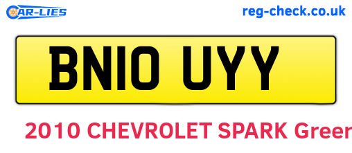 BN10UYY are the vehicle registration plates.