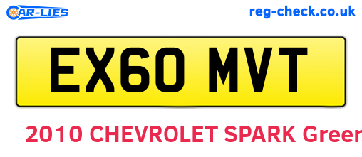 EX60MVT are the vehicle registration plates.