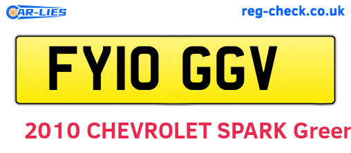 FY10GGV are the vehicle registration plates.
