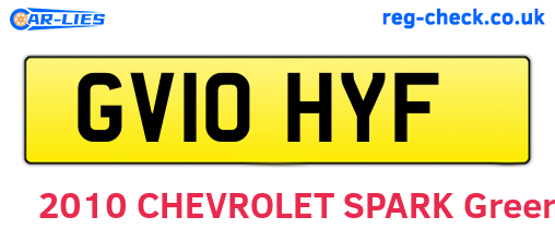 GV10HYF are the vehicle registration plates.