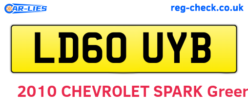 LD60UYB are the vehicle registration plates.