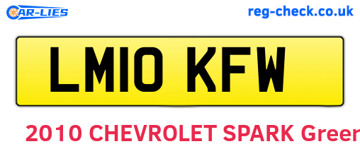 LM10KFW are the vehicle registration plates.