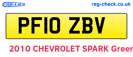 PF10ZBV are the vehicle registration plates.