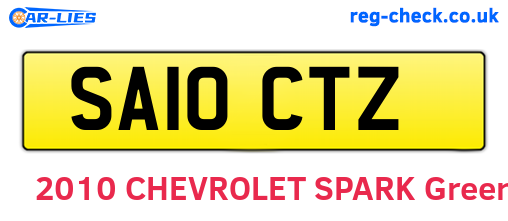 SA10CTZ are the vehicle registration plates.