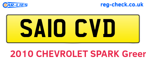 SA10CVD are the vehicle registration plates.