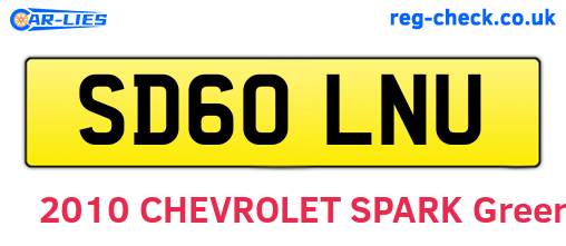 SD60LNU are the vehicle registration plates.