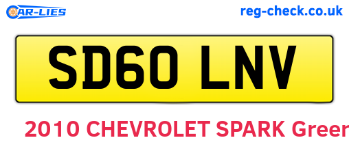 SD60LNV are the vehicle registration plates.