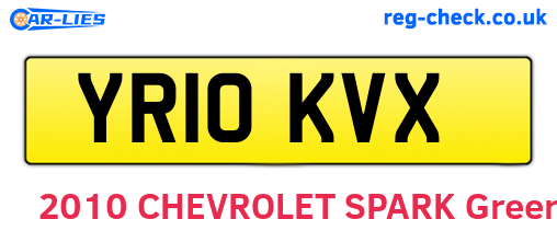 YR10KVX are the vehicle registration plates.