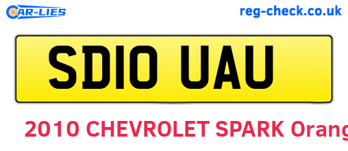 SD10UAU are the vehicle registration plates.