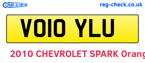 VO10YLU are the vehicle registration plates.