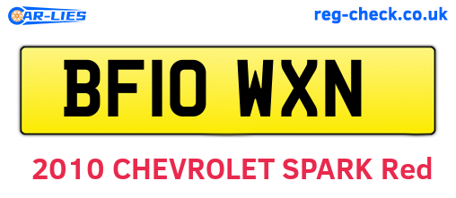 BF10WXN are the vehicle registration plates.