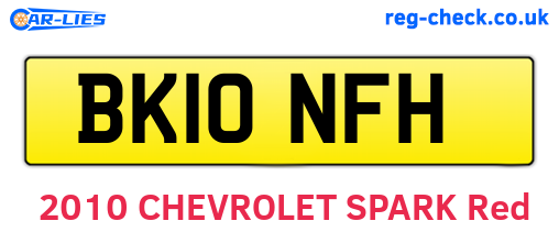 BK10NFH are the vehicle registration plates.