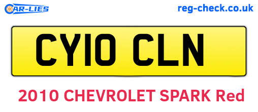 CY10CLN are the vehicle registration plates.