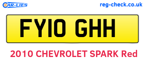 FY10GHH are the vehicle registration plates.