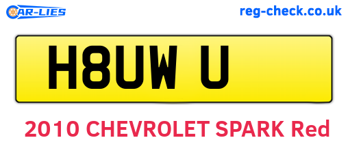 H8UWU are the vehicle registration plates.