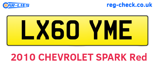 LX60YME are the vehicle registration plates.